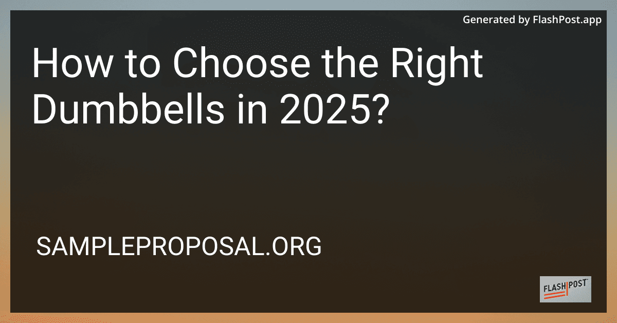 How to Choose the Right Dumbbells in 2025? preview