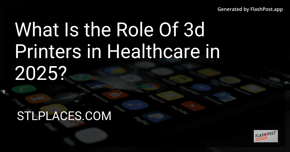 What Is the Role Of 3d Printers in Healthcare in 2025? image