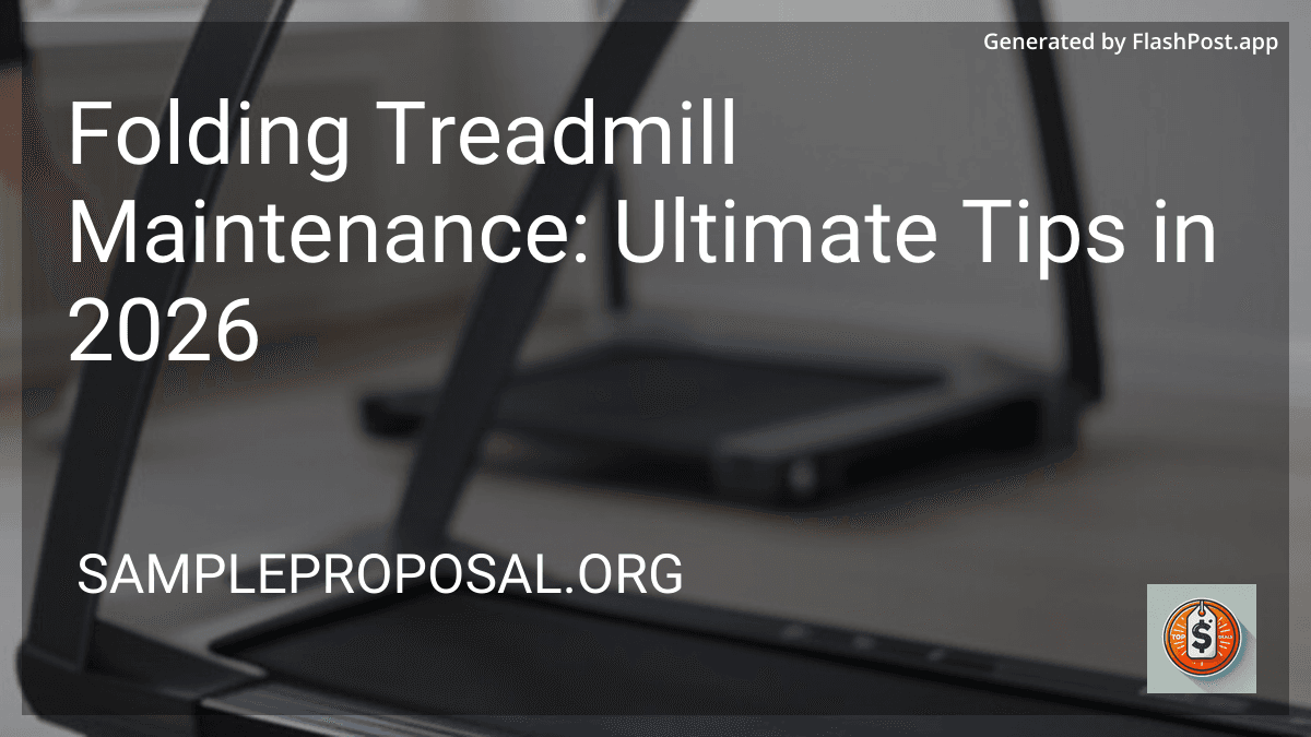 Folding Treadmill Maintenance: Ultimate Tips in 2026 image