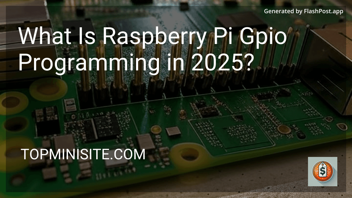 What Is Raspberry Pi Gpio Programming in 2025? image