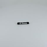 Identification labels compatible with toolbox widget vertical PRO wrench holders (Metric, Deep Black with White Text)
