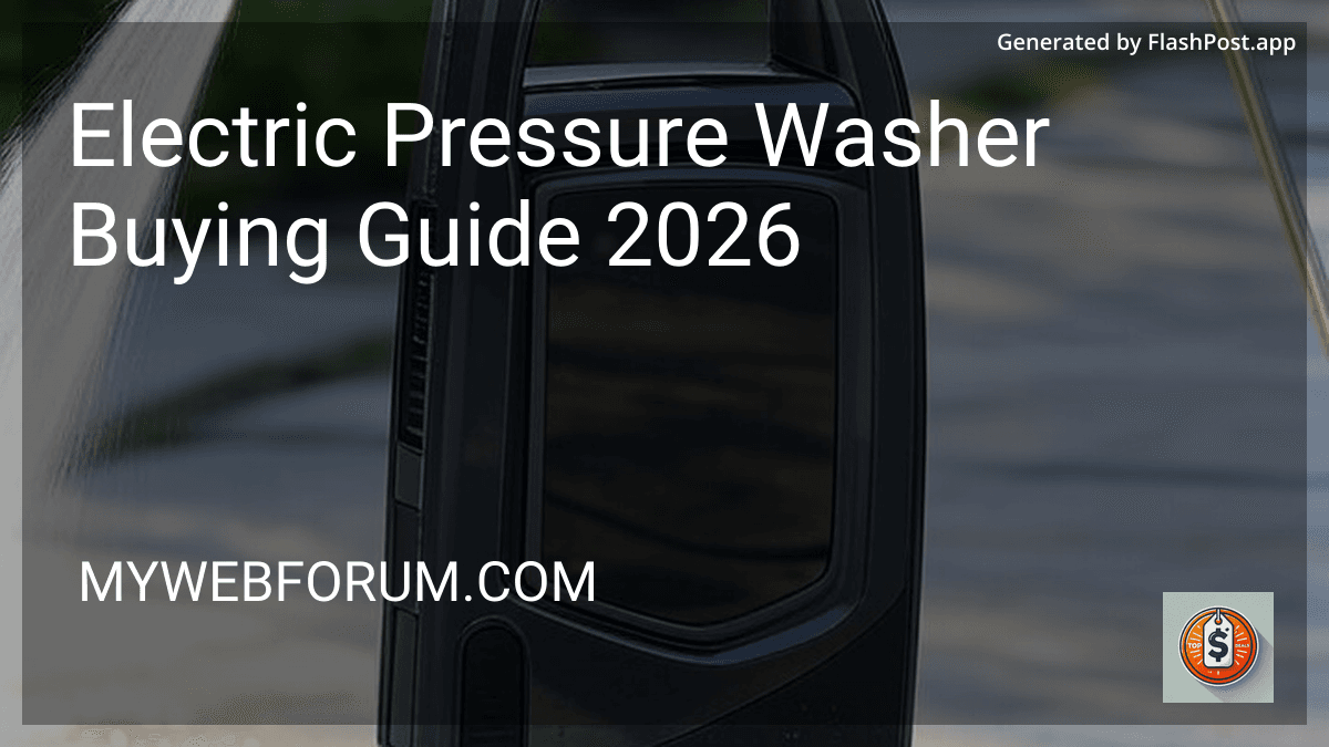 Electric Pressure Washer Buying Guide 2026 in 2026 image