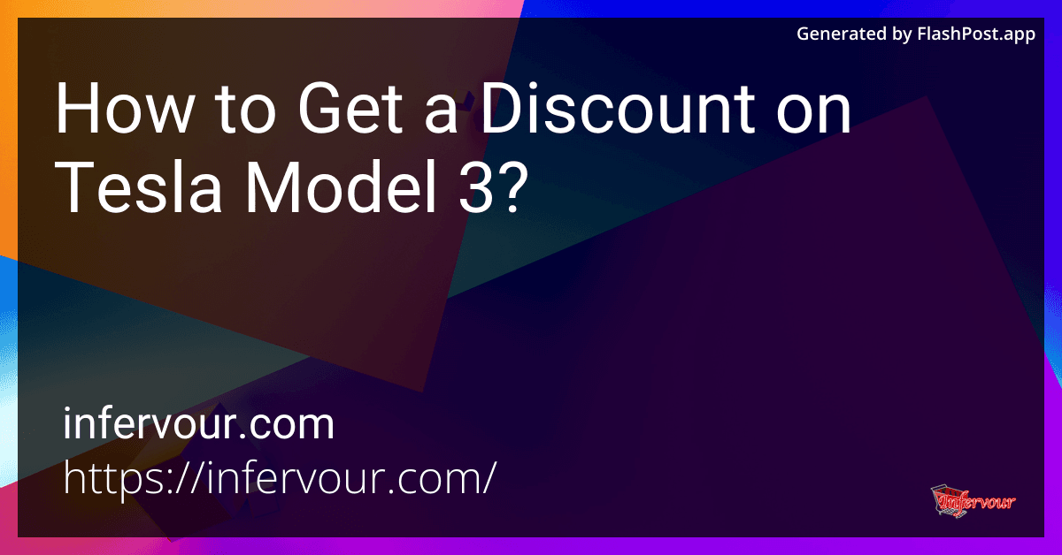 How to Get a Discount on Tesla Model 3 in 2025? preview