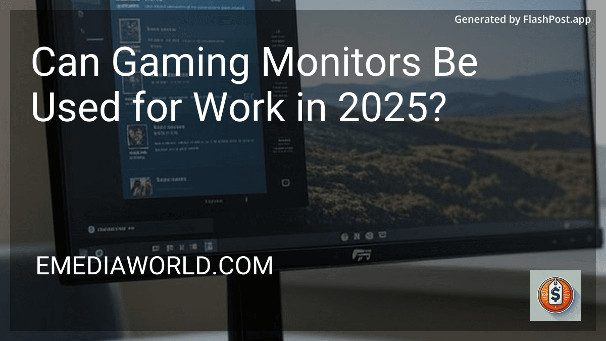 Can Gaming Monitors Be Used for Work in 2025? preview