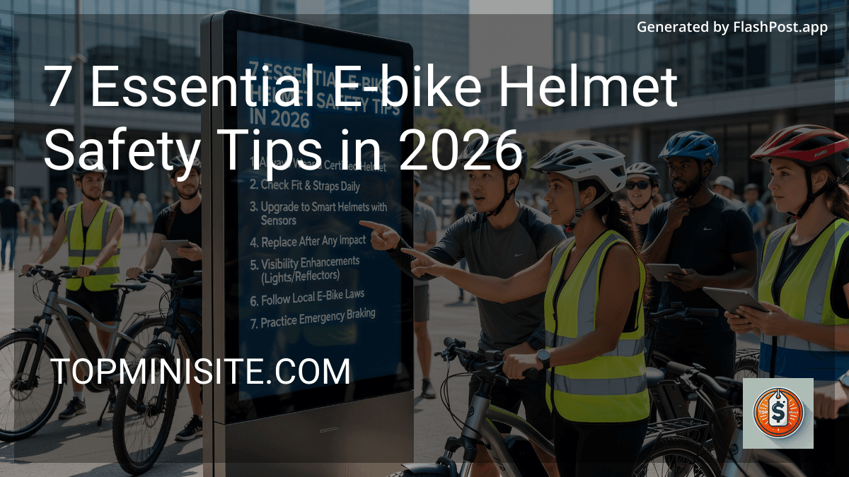 9 Essential E-bike Helmet Safety Tips in 2026 preview