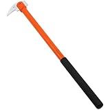 PIRIPARA 30 Inches Pickaroon Logging Tool, Hookaroon Log Roller Forestry Tool, Lift Drag Move Logs, Heavy Duty Steel with Non Slip Rubber Grip for Timberjack Logger