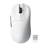 YUNZII M1 Wireless Gaming Mouse, Tri-Mode 2.4G/BT/Wired Gaming Mouse, PAW3311 Sensor 10000 DPI Rechargeable Wireless Mouse with 5 Programmable Buttons, Customizable via Software for Win & Mac (White)