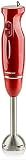 OVENTE Immersion Hand Blender, 300W Electric Handheld Stick Mixer with 2 Mixing Speeds and Stainless Steel Blades for Smoothies, Purees & Baby Food, Red HS560R