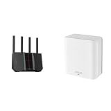 Bundle of ASUS RT-BE92U Tri-Band WiFi 7 Router, AiMesh Support, Subscription-Free Network Security & Comprehensive VPN Features + BD5 Dual-Band WiFi 7 Mesh, 2500 sq.ft, Parental Controls Included