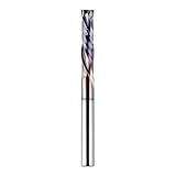 SpeTool UP&Down Compression Bit 1/4" Shank,1-1/4Inch Cutting Length 3 Inch OVL,Carbide Spiral Router Bits CNC End Mill with TAC Extra Long Life Coating for Wood Carving