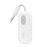 Twelve South AirFly SE | Bluetooth Wireless Audio Transmitter Adapter for AirPods/Headphones, 20+ Hr Battery, Works with 3.5mm aux Jacks on Airplanes, TVs, Gym Equipment, and Travel