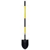 VNIMTI Heavy Duty Gardening Shovel, 56 Inch Round Blade with Fiberglass Handle (Yellow)