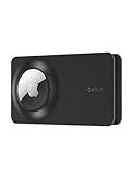 Belkin Apple AirTag Secure Wallet Insert - Thin Wallet Holder - Ultra Slim & Flexible Credit Card Size Insert for Purse, Handbag, Pocket, Backpack - Accessories for Apple AirTag - Black (2-Pack)
