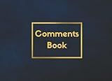 Comments Book: For Guests and Visitors - Stylish Design - Feedback Book