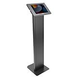Mount-It! Anti-Theft iPad Floor Stand Kiosk, Locking Tablet Floor Stand for iPad Gen 7–11 & A16, Air & Pro (10.2"–11"), Commercial Kiosk for Retail, Lobby & Trade Show, Black