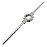 Dijedev Adjustable Die Stock Handle Wrench, M16-M20/38mm-45mm Heavy Duty Round Metric Die Holder for Precision Machining, DIY Enthusiasts