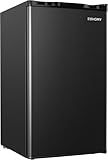 EUHOMY 3.2 Cu.Ft Mini Fridge with Freezer, Single Door Compact Refrigerator, Adjustable Thermostat, Mini Refrigerator Energy Saving, Mini fridge for Bedroom, Dorm, Office, Black