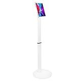 Mount-It! Universal Tablet Floor Kiosk | Theft-Deterrent Tablet Stand | Adjustable Kiosk Floor Mount for iPad, Galaxy & Surface Tablets (White)