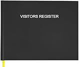 Visitors Register Book - Visitor Log Book with 120 Pages, 9" X 7", Black Hardbound Cover, Wedding Reception and Events Reception Supplies