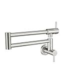 CENOSA Pot Filler Faucet Brushed Nickel Commercial Wall Mount Stove Faucet Wall Mount Pot Filler Facuet