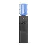 Brio 130 Series Top-Load Water Cooler Dispenser for 3- and 5-Gallon Bottles, Hot & Cold, Spill-Free Loading, Child Safety Lock, Energy Star 3.0, Black