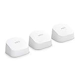 Amazon eero 6 mesh wifi system - Supports internet plans up to 500 Mbps, Coverage up to 4,500 sq. ft., Connect 75+ devices, 3-pack (1 router + 2 extenders)