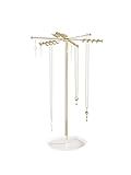 Ausalivan Rotating Necklace Holder,Tabletop Long Necklace Organizer Stand For Woman And Men,Jewelry Tree Bracelet And Earring Display Hanging Rack For Vendors,Small Jewelry Storage Stand