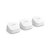 Amazon eero 6+ mesh wifi system - Supports internet plans up to a Gigabit, Coverage up to 4,500 sq. ft., Connect 75+ devices, 3-pack