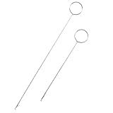 2 PCS Loop Turner Hook with Latch, 10.4" & 7" Stainless Steel Sewing Loop Turner Hook with Latch, Sewing Accessories and Tools, DIY Knitting Accessories, Sewing Concepts