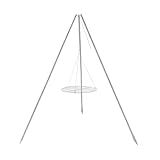 Coleman Tripod Campfire Grill & Lantern Hanger, Grill Grate with Adjustable Height for Cooking Over Fire, Steel Firepit Cooking Rack