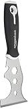 Amazon Basics 14-IN-1 Soft Grip Painters Tool with Hammer End, Paint Scraper, Nail Puller, Roller Cleaner, 3", Black