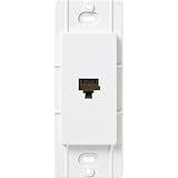 Lutron SC-PJ-SW Satin Colors Phone Jack, Snow