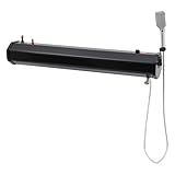 LpqOxnm 7.93 Gal Portable Water Tank, 8.6 * 7 * 45in High Pressure Road Shower Tank Roof Rack Mount Road Shower Outdoor Activities Water Supply with Shower Head for Platform Luggage Rack Roof Tent
