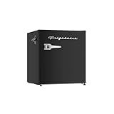 FRIGIDAIRE Black Retro Mini Refrigerator-Energy Saving-Adjustable Thermostat Control-Side Mounted Bottle Opener-Ideal for Dorm, Office, RV, Garage, Apartment 1.6 Cubic Feet