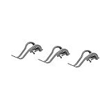 Bosch 10001629 Genuine OEM Dishrack No-Flip Clip 3-Pack (Gray) for Bosch Dishwashers