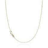 WishChic 18k Gold Plated Chain Necklace for Women, 1.1mm Dainty Cable Chain Gold Chain for Women Sturdy & Non Tarnish Gold Necklace Women, 18 Inches