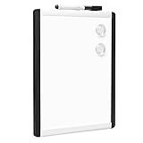 Amazon Basics Small Dry Erase Whiteboard, Magnetic, with Marker and Magnets, Lightweight, 8.5" x 11", Plastic/Aluminum Frame
