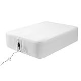 Akicia Fitted Sheet for Queen Air Mattress, with 18-24 Inch Extra Deep Pocket, Soft Breathable Bed Sheet Bottom Mattress Cover for Inflatable Air Bed, White