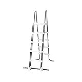 Intex 28077E Heavy Duty Deluxe Pool Ladder with Removable Steps for 52 Inch Depth Above Ground Pools