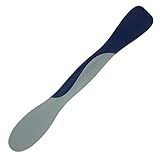 Tovolo Scoop and Spread Large Dual End Silicone Sandwich Spreader Tool with Nylon Handle, BPA Free Dishwasher Safe Silicone and Nylon Tool for Spreading and Scooping, Deep Indigo and Oyster Gray