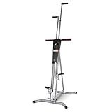 MaxiClimber 2.0 Vertical Climber Exercise Machine w/ Elastic Resistance System - Foldable Home Gym Fitness Equipment for Full Body Cardio & Strength Training Workouts, Adjustable Height