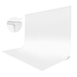 White Backdrop for Photoshoot, 10x10 ft Photo Backdrop Curtain Double-Side for Photography, Polyester Fabric White Background Screen for Photographic Studio Baby Picture Party Prop (Backdrop Only)