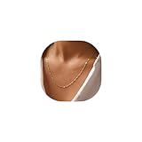 BAYLAY Gold Chain for Women - 18K Gold Plated Chain Necklace Woman Dainty Gold Necklace for Women Non Tarnish Gold Necklace Gold Chain Gold Jewelry Gifts Size 18 inch
