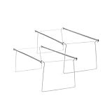 Smead Frames, Hanging File, Heavy Duty Steel Letter Size, Adjustable 23"-27" Rails, 2-Pack Gray, Converts Drawers to Hanging Folder Storage, for Office Home Classroom Organization