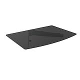 Link2Home Commercial Electric Series Tempered Glass Floating Entertainment Shelf, up to 20 lbs., Ideal for Streaming Devices and All TV Accessories, Space-Saving Under TV Shelf for Office, Bedroom