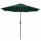 JEAREY 9FT Outdoor Patio Umbrella,Market Table Umbrella with 8 Fiberglass Ribs, Pool Umbrella with Tilt and Crank, UV Protection Lightweight & Wind-Resistant for Lawn, Garden, Deck and Backyard, Dark Green