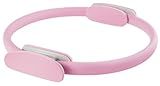 Pilates Ring 15 Inch Magic Circle Ring, Dual Padded Handles Pilates Rings Circle, Adjustable Yoga Ring, Strength, Flexibility, Body Toning, Pilates Fitness Equipment for Home Gym Exercise Pink