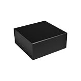 CECOBOX - Gift Boxes with Lids for Presents 6"x6"x2.75" - Matte, Collapsible Magnetic Closure Gift Box - Groomsmen & Bridesmaid Proposal Boxes, Wedding, PR, Birthdays, Holidays, Black
