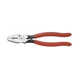 Klein Tools HD213-9NETH Lineman's Pliers, Made in USA, Oversized Heavy Duty, High Leverage Side Cutting Pliers, 9-Inch