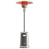 EAST OAK Anti-rust 50,000 BTU Patio Heater for Outdoor Use With Double-Layer Stainless Steel Burner, Table Design and Wheels, Propane Patio Heater for Home and Commercial, Stainless Steel